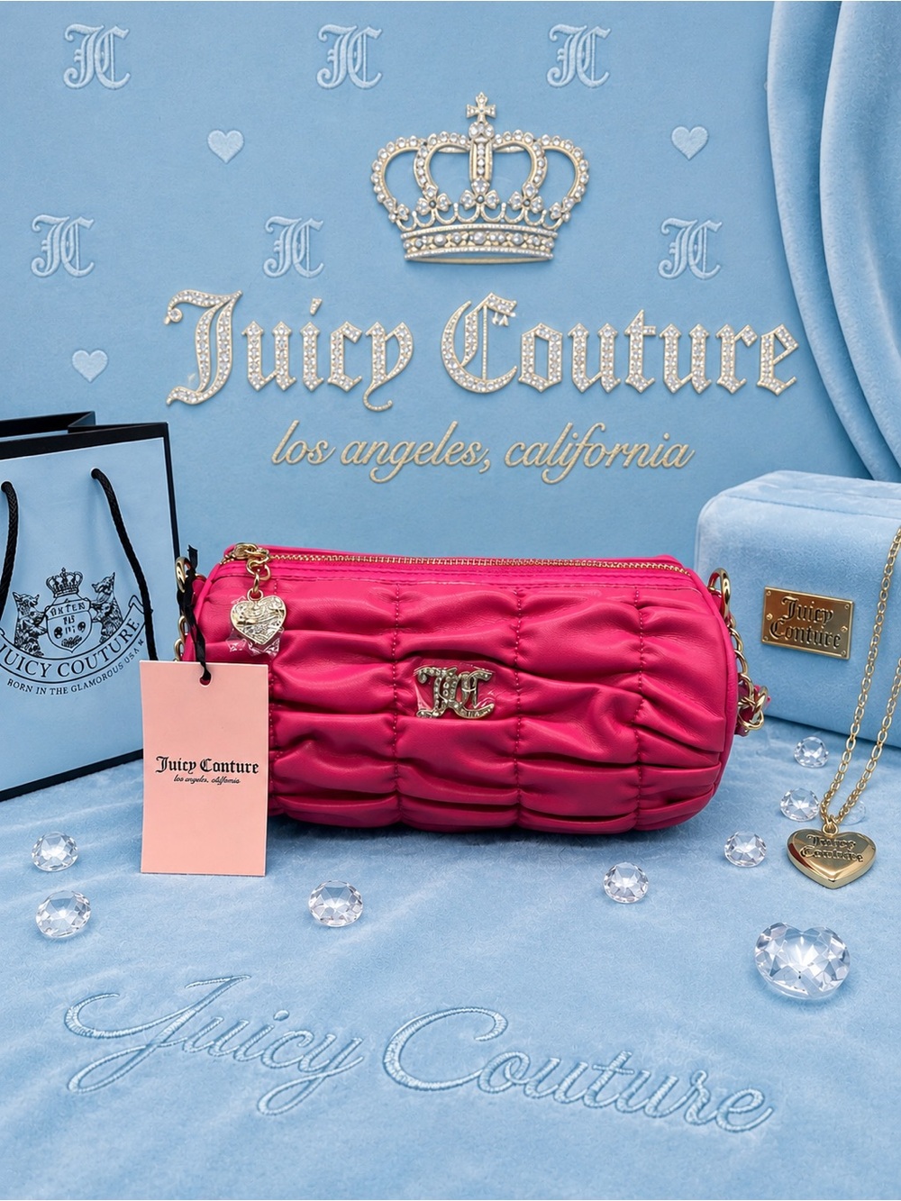Juicy couture run the world shoulder bag purse